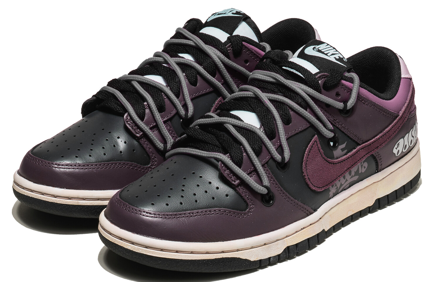 

Кроссовки Nike Dunk Skateboarding Shoes Unisex Low-top Purple/black, фиолетовый