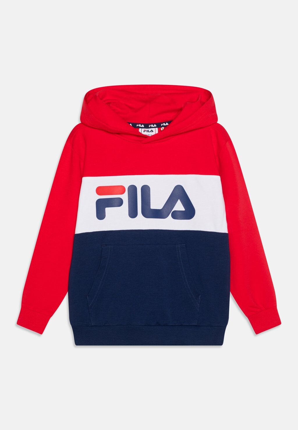 

Толстовка Bagana Blocked Hoody Unisex Fila, цвет medieval blue/true red/bright white