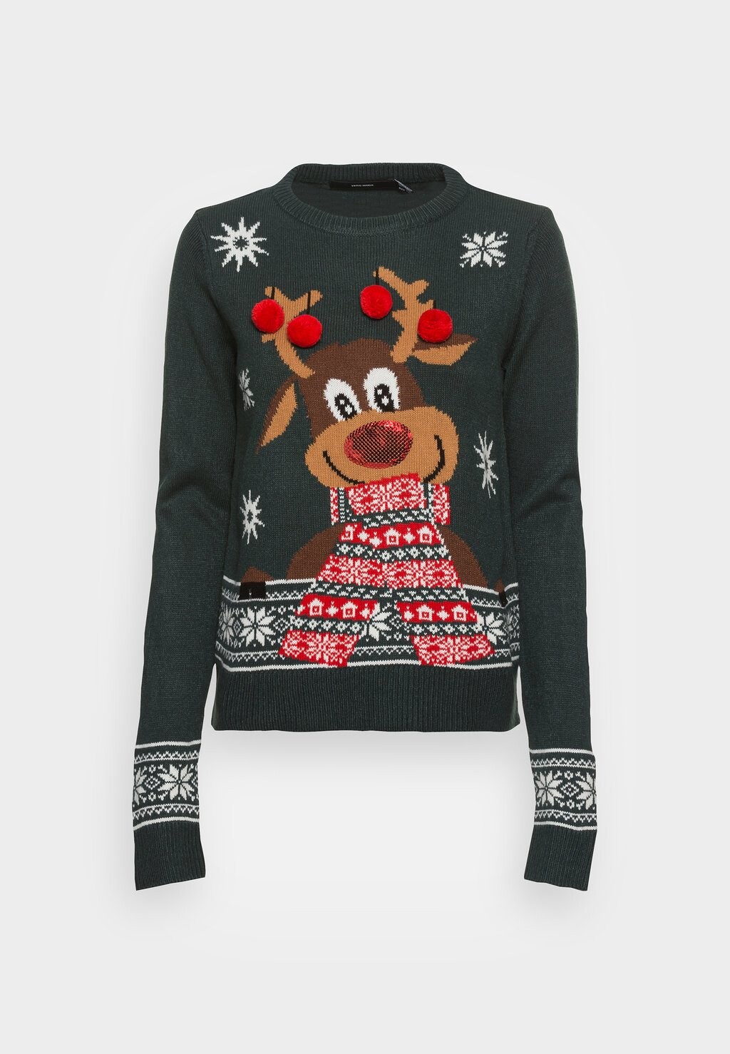 

Свитшот Vero Moda VMFROSTYDEER O NECK XMAS, цвет ponderosa white chinese red