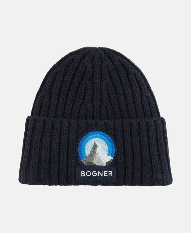 

Шерстяная шапка Bogner, темно-синий