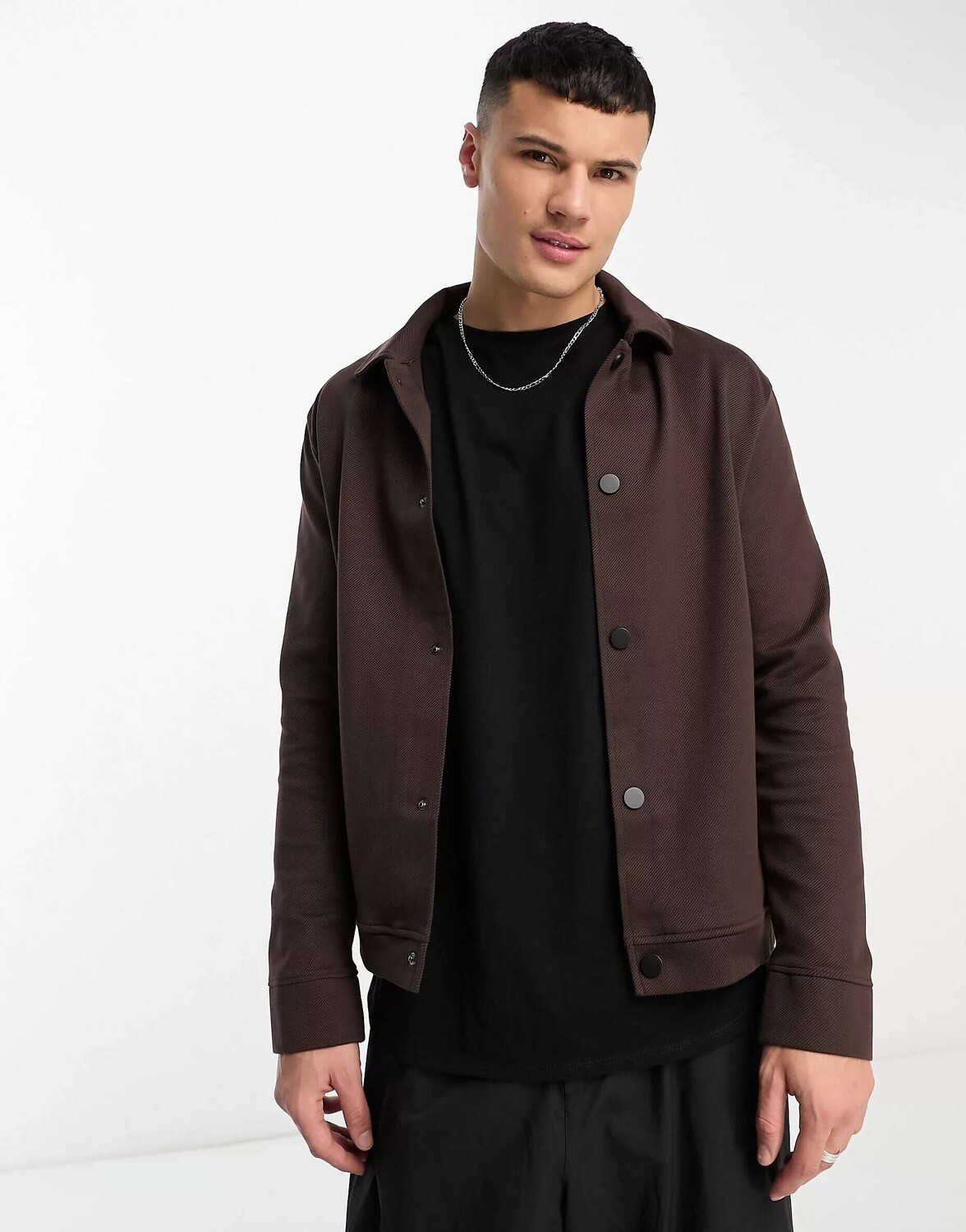 

Коричневая узкая рубашка River Island