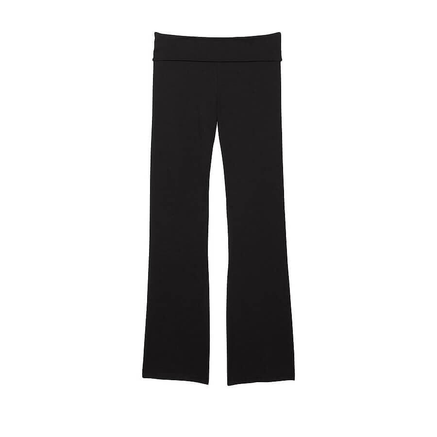 

Леггинсы Victoria's Secret Yoga Mid-Rise Foldover Flare, черный