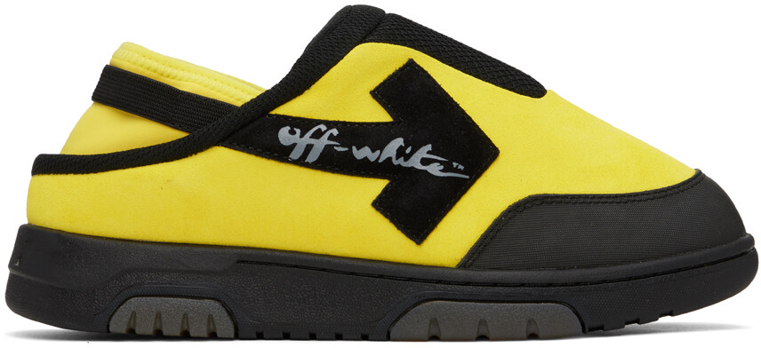 

Желто-черные туфли без задника Off-White