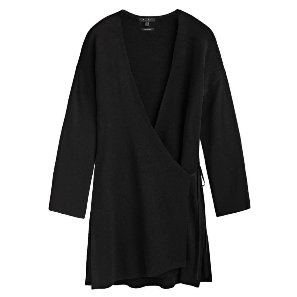 

Кардиган Massimo Dutti Wrap, черный