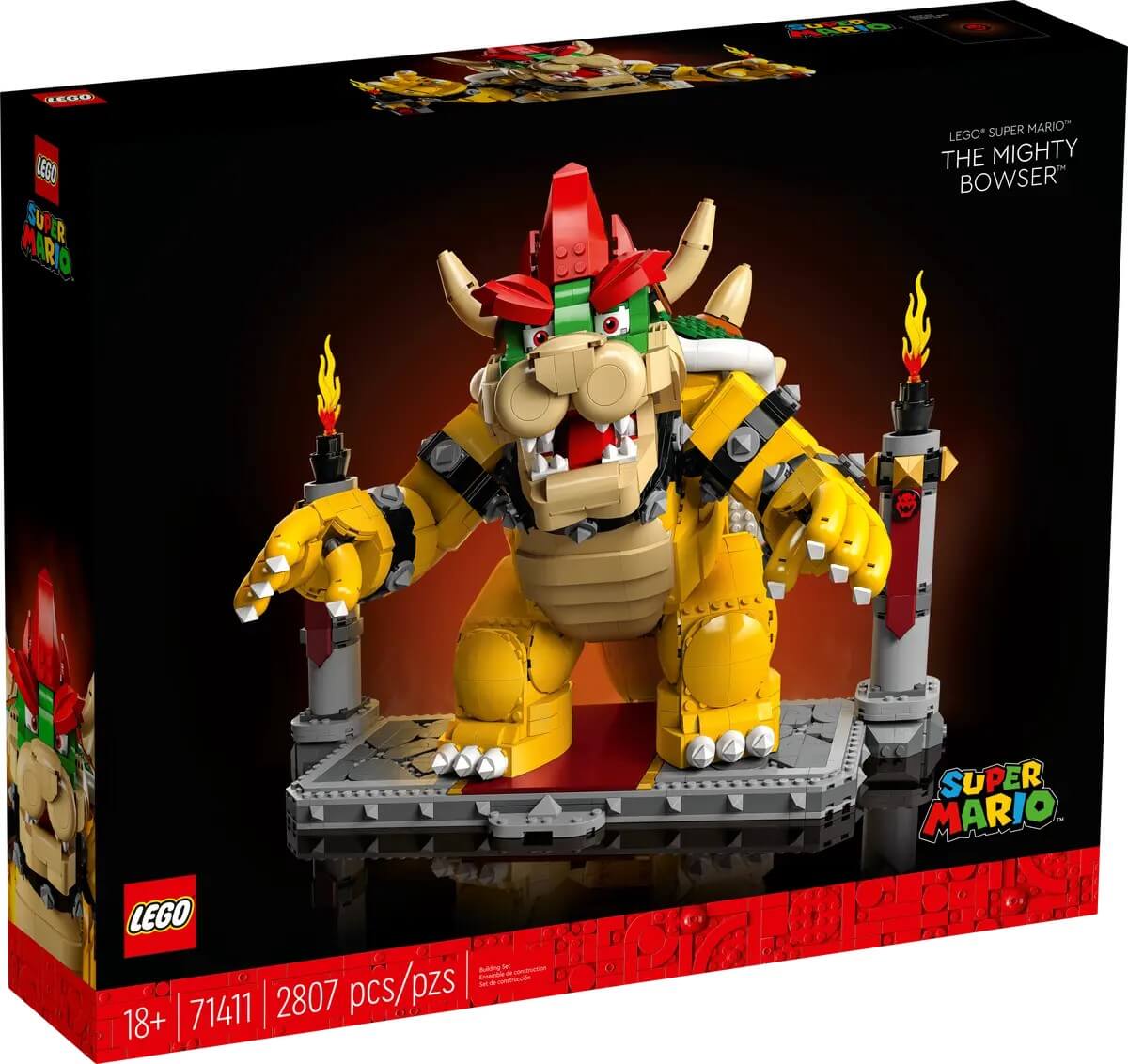 Конструктор LEGO Super Mario The Mighty Bowser 71411, 2807 деталей фигурка amiibo боузер super mario collection