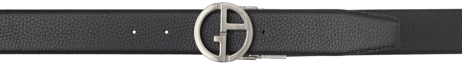 

Черный кожаный двусторонний ремень Giorgio Armani