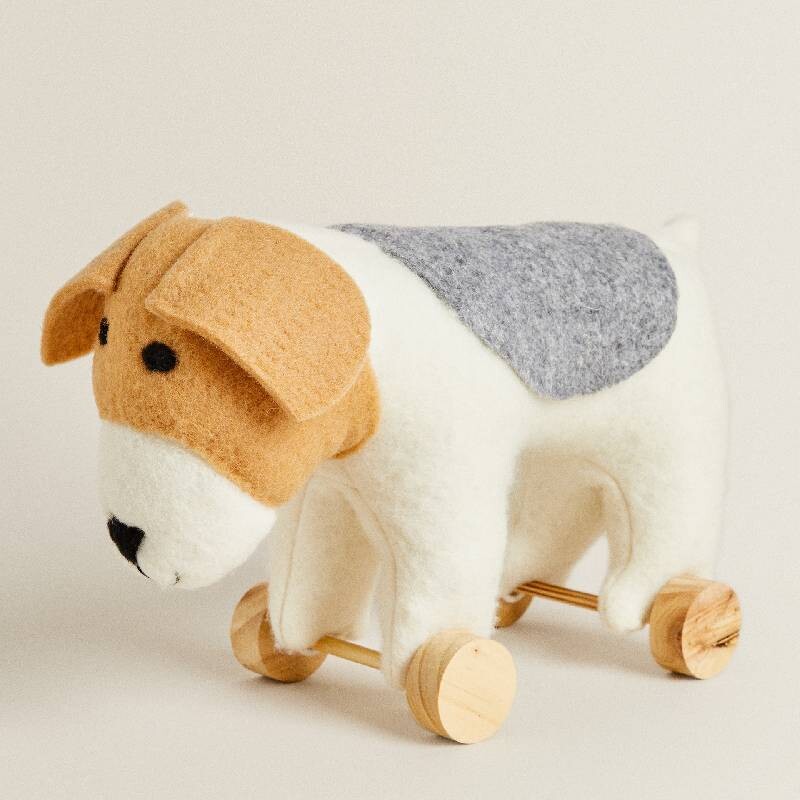 

Мягкая игрушка на колесах Zara Home Dog Soft With Wheels, бежевый