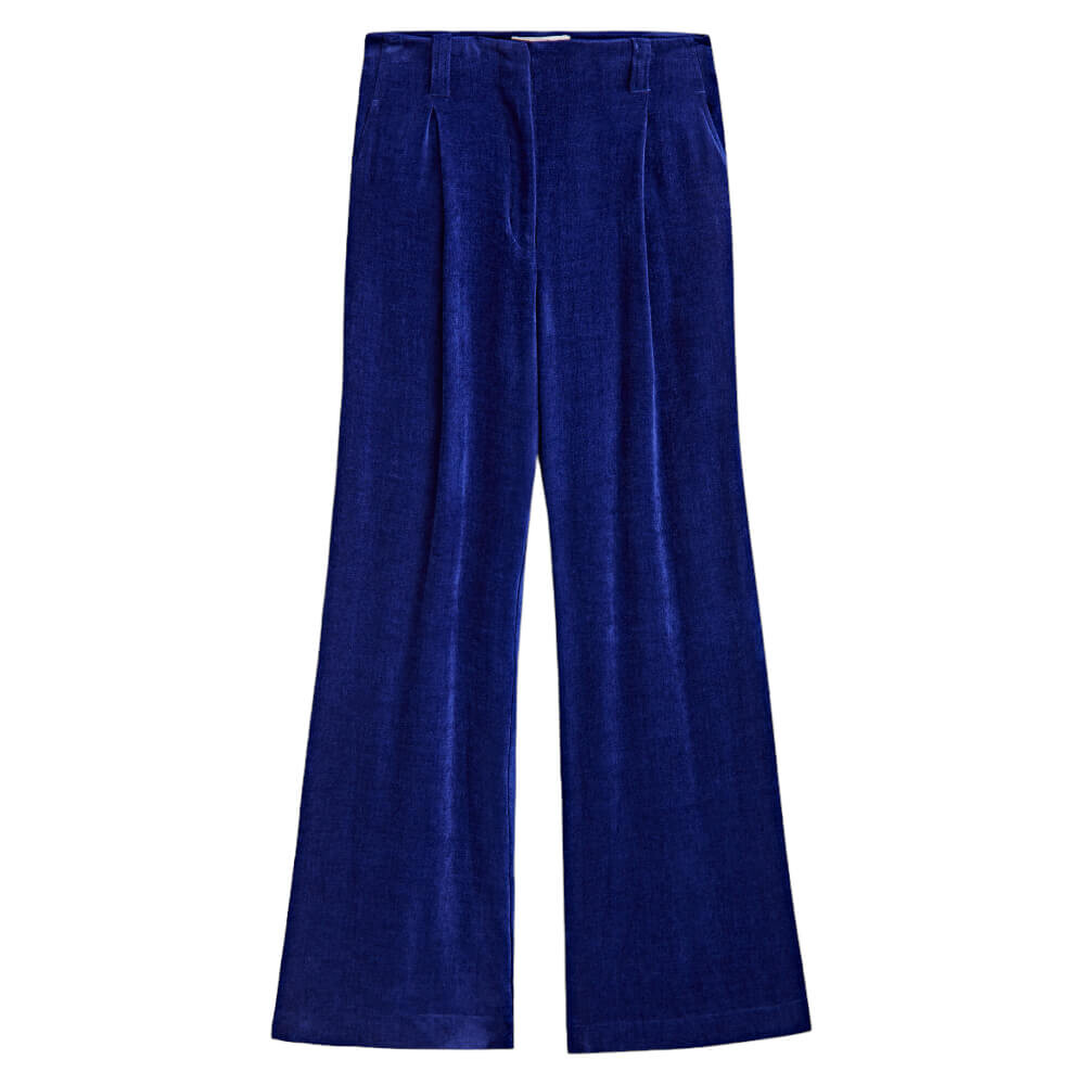 

Брюки Massimo Dutti Studio Wide-leg With Darts, синий