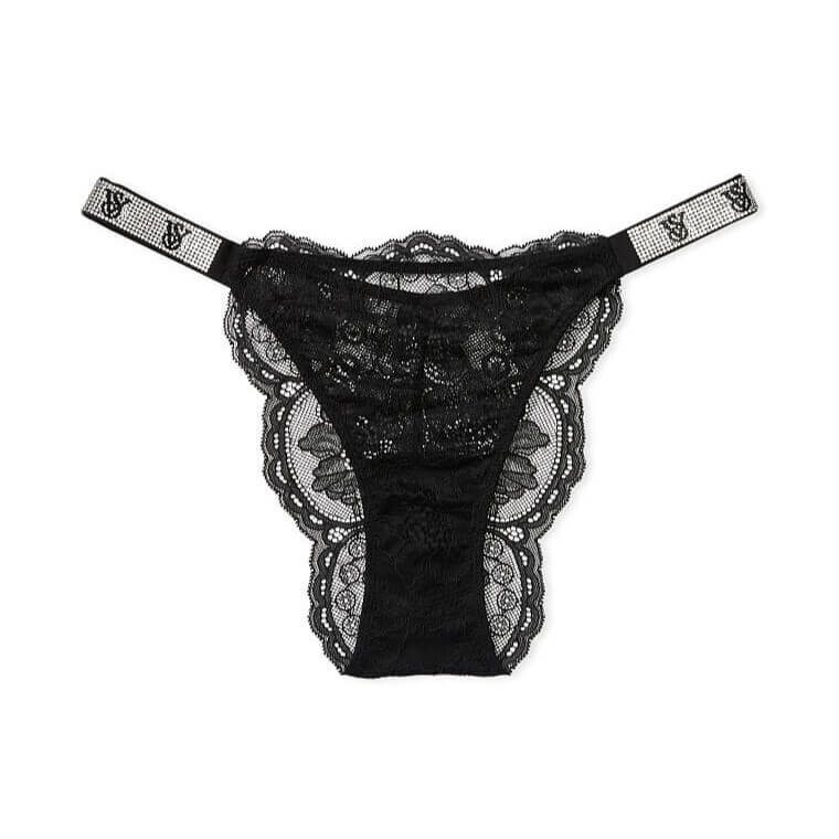 

Трусики Victoria's Secret Very Sexy Shine Strap Lace Brazilian, черный