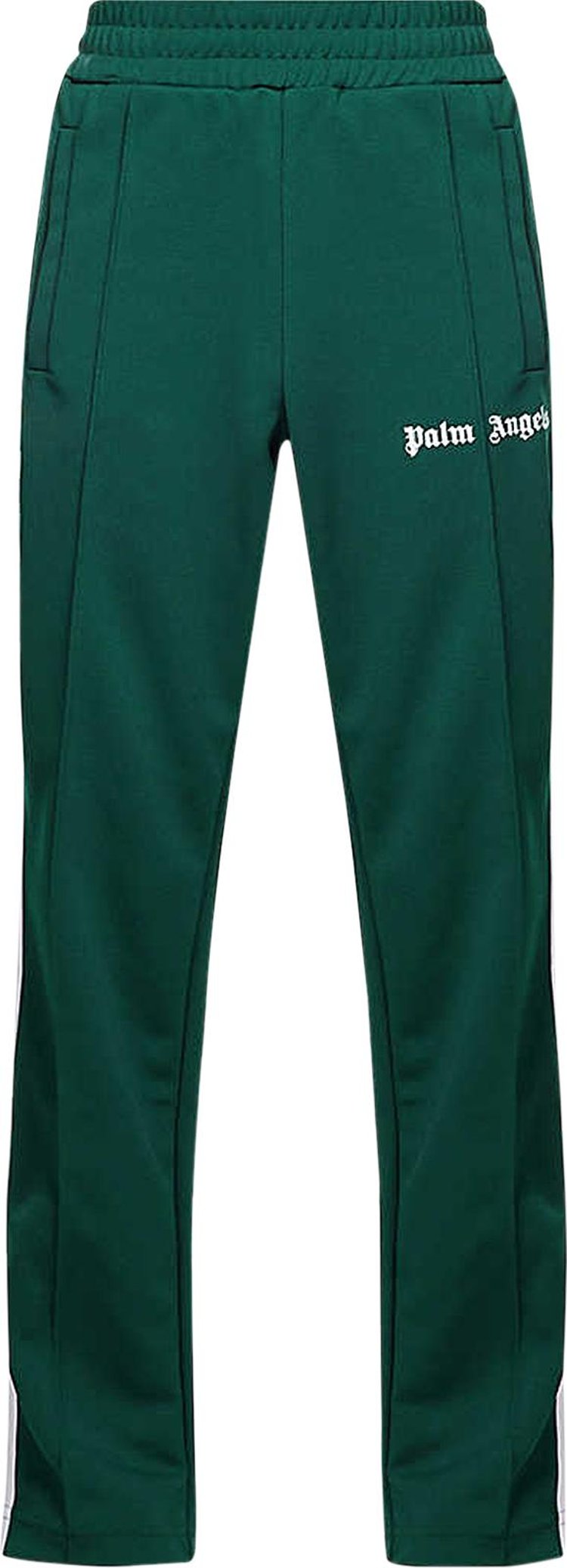 Брюки Palm Angels Classic Track Pants 'Green/White', зеленый - фото