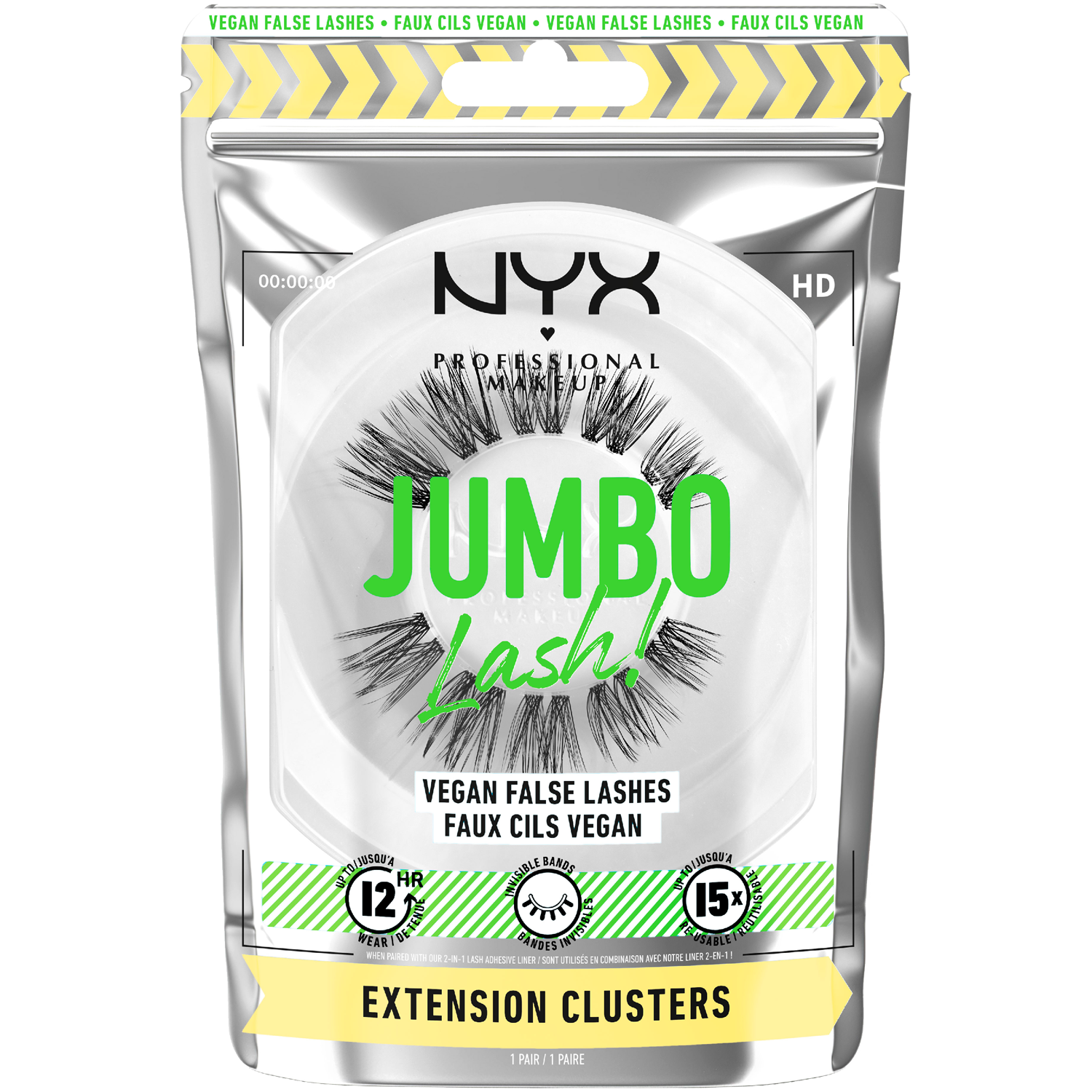 NYX Professional Makeup Jumbo Lashes Extention накладные ресницы, 1 упаковка