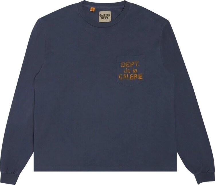 

Футболка Gallery Dept. Dept. De La Galerie Long-Sleeve Pocket T-Shirt 'Navy', синий