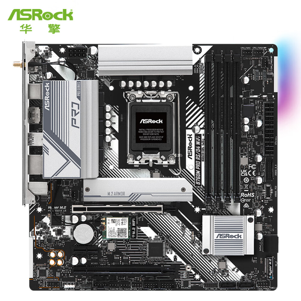 Материнская плата ASRock B760M Pro RS/D4 WiFi, LGA 1700, DDR4