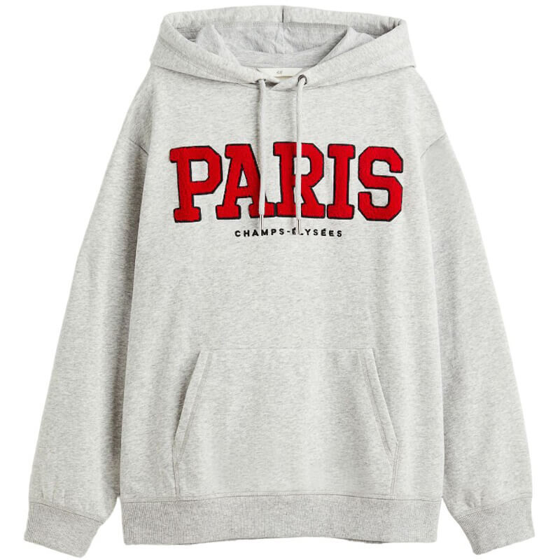 

Худи H&M Paris, светло-серый