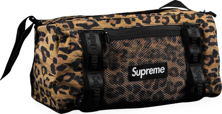 цена Сумка Supreme Mini Duffle Bag Leopard, коричневый