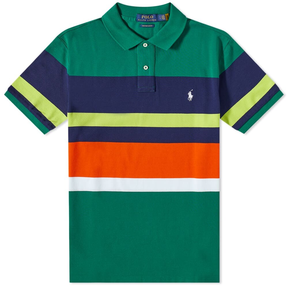 

Футболка Polo Ralph Lauren Multi Striped Polo, Зеленый
