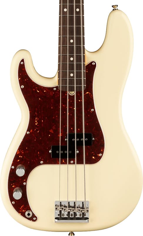 Бас-гитара Fender American Professional II Precision Bass для левшей — олимпийский белый с накладкой из палисандра 0193940705 - фото