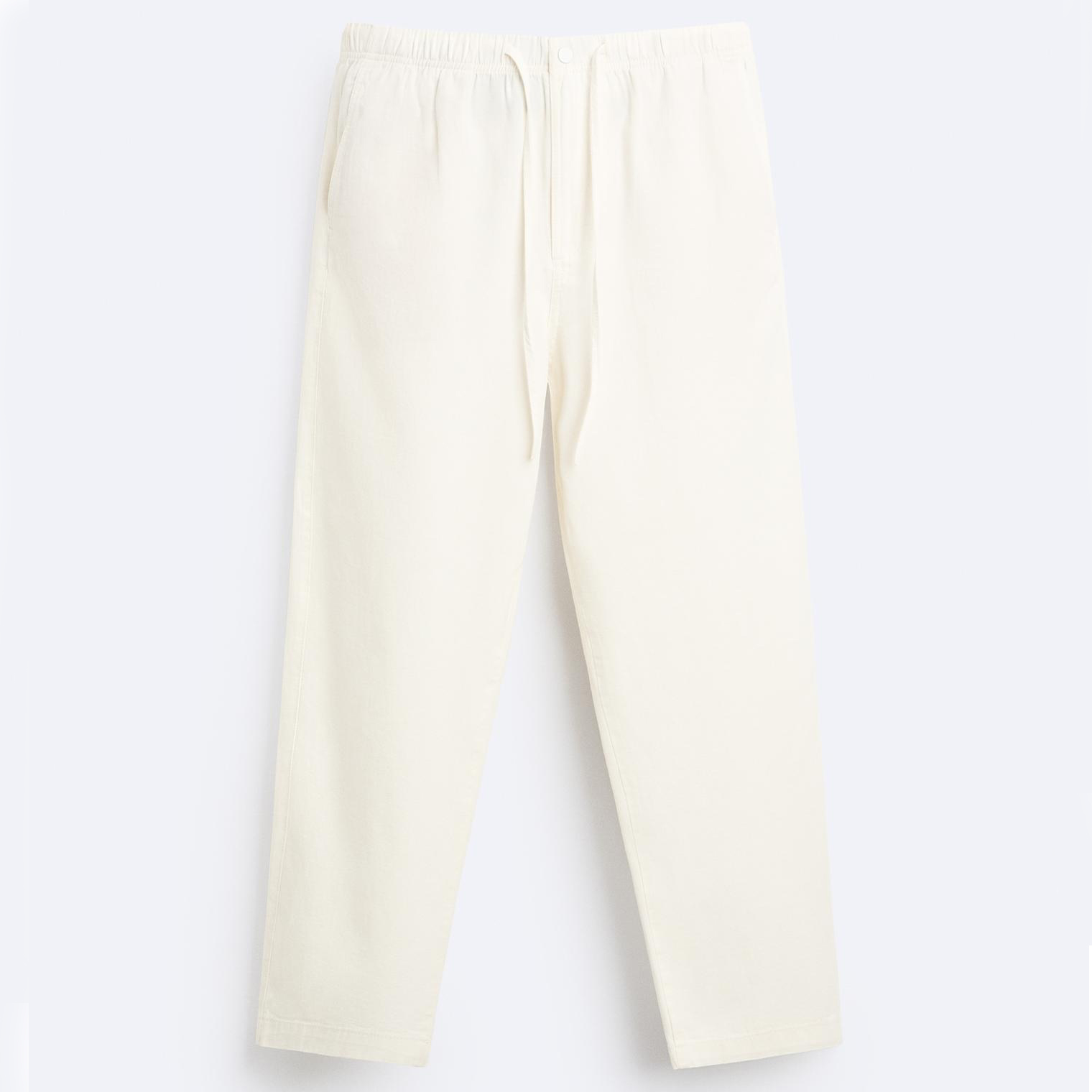 Брюки Zara Carrot Fit, желтовато-белый пиджак zara belted woven желтовато белый