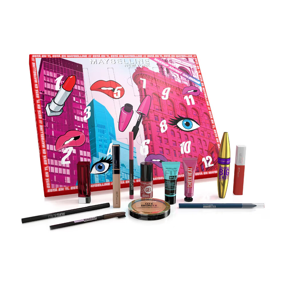 

Адвент-календарь Maybelline New York 2023, 12 предметов