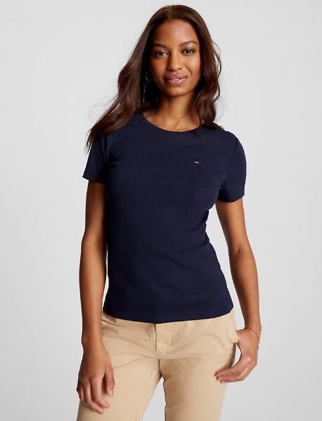 

Футболка с круглым вырезом Tommy Hilfiger Essential Favorite, темно-синий