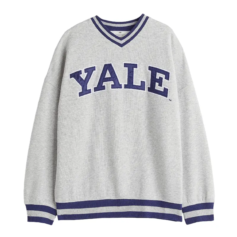 

Толстовка H&M Motiv Yale, светло-серый