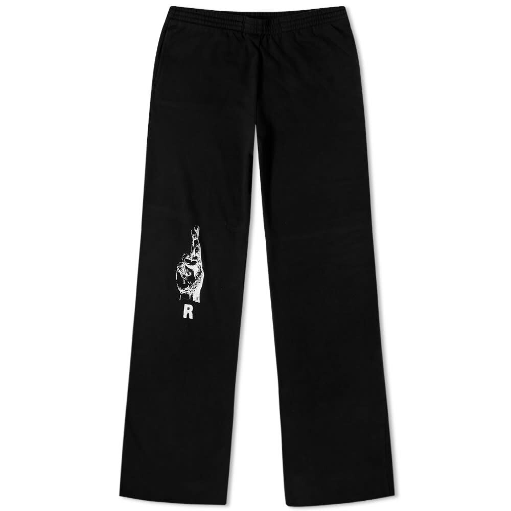 

Брюки для бега с принтом в виде знака руки Raf Simons, Черный