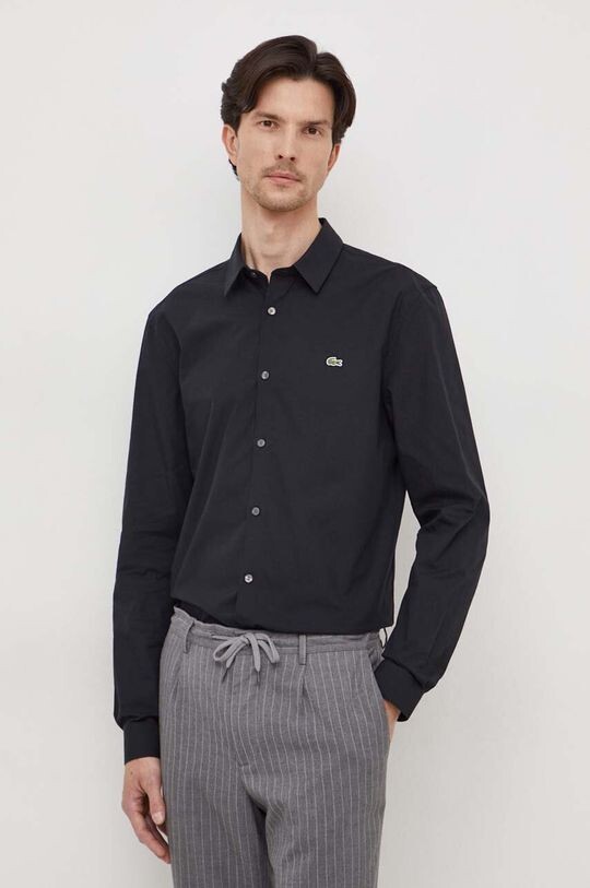 

Рубашка из хлопка Lacoste, черный