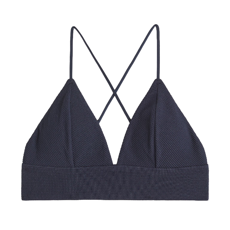 Лиф H&M Padded Bikini Top, темно-синий