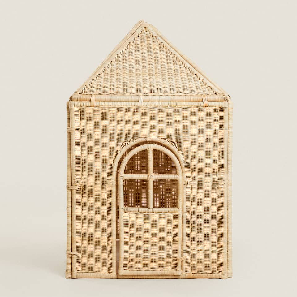 Игровой домик Zara Home Rattan, коричневый корзина для детских вещей zara home square rattan натуральный
