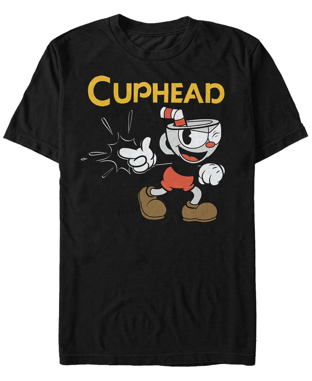 Мужская футболка с коротким рукавом cuphead gotcha Fifth Sun, черный жиглов иван стреляй брат