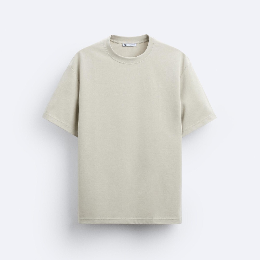 

Футболка Zara Oversize Boxy-fit, светло-зеленый