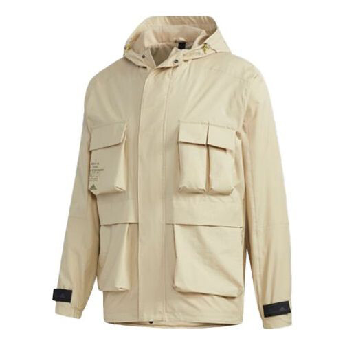 

Куртка Adidas TH WB JKT Multiple Pockets Sports hooded Windbreaker Brown, Хаки