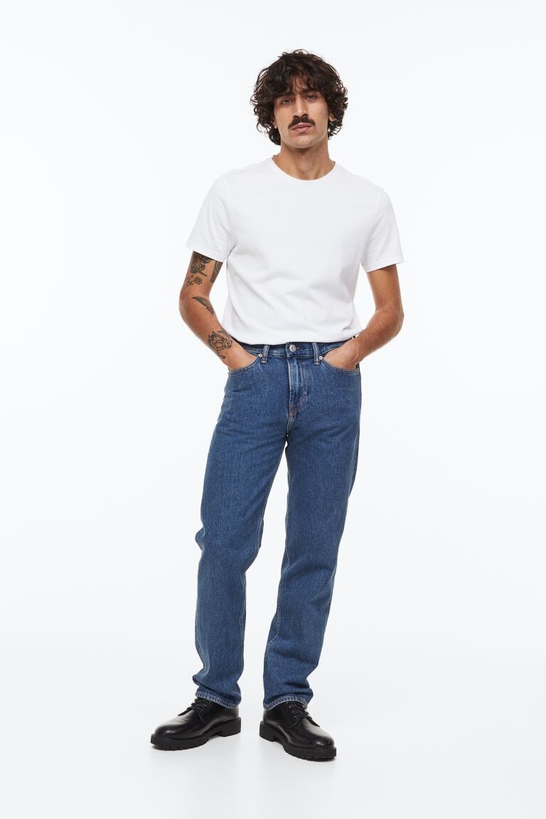 

Свободные джинсы H&M, синий деним