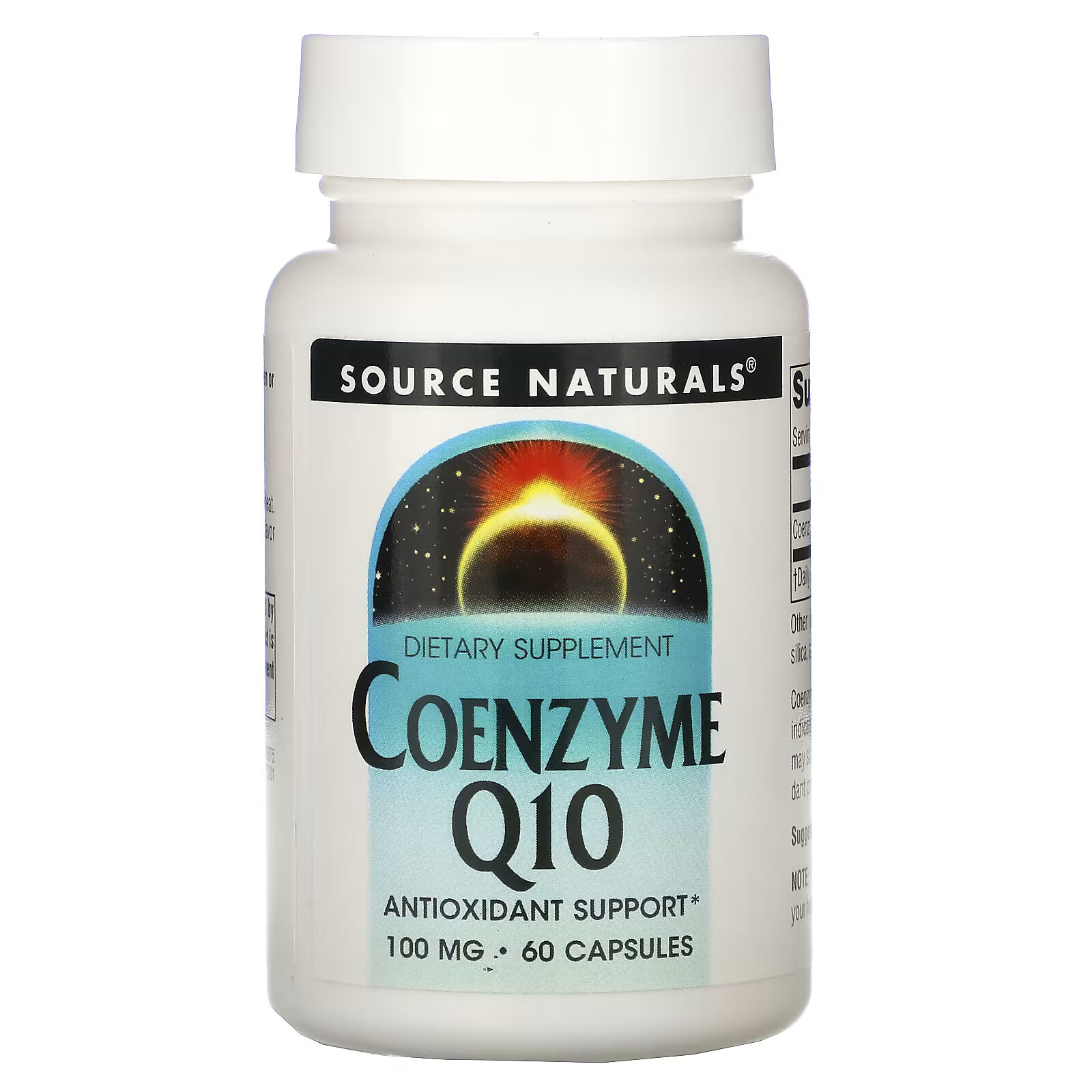Source Naturals, коэнзим Q10, 100 мг, 60 капсул source naturals коэнзим q10 200 мг 60 мягких таблеток