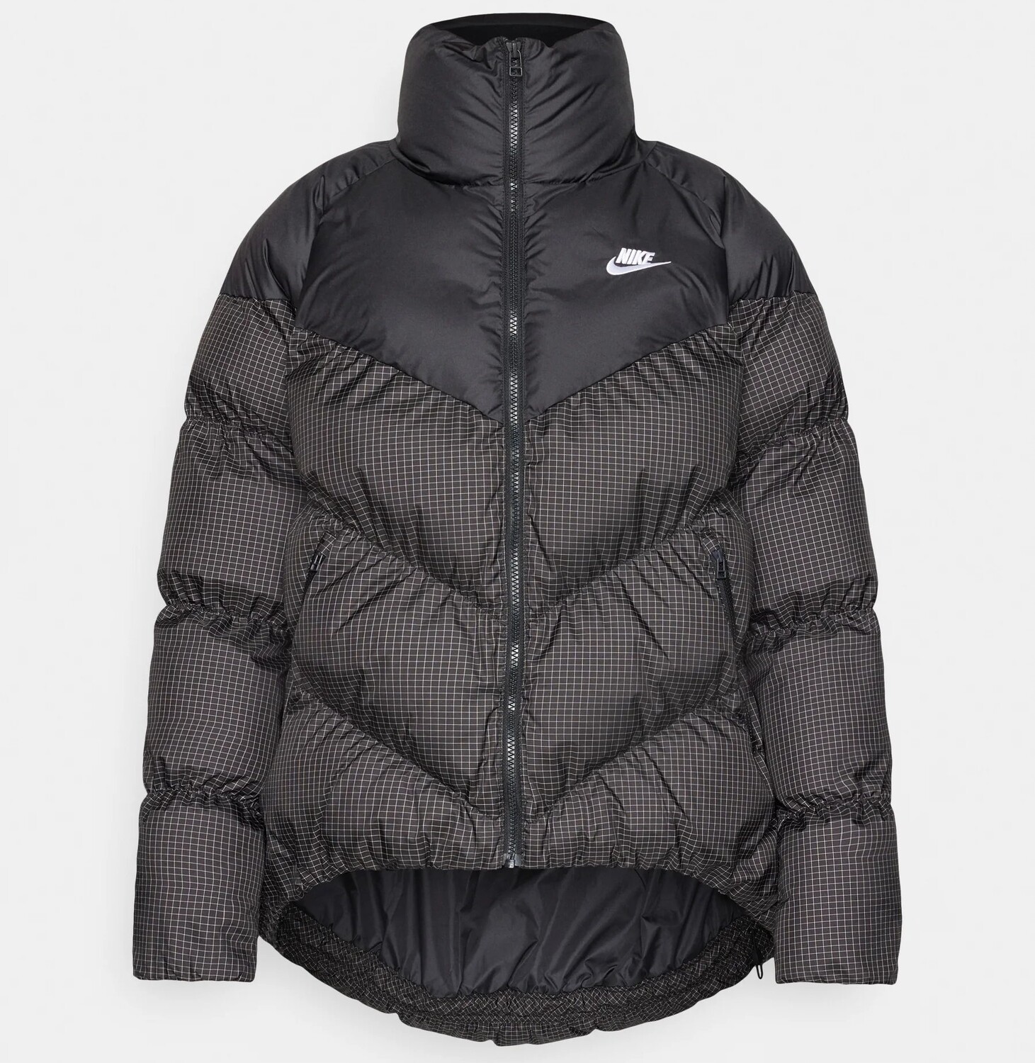 Пуховик Nike Sportswear, черный/белый пуховик стандартного кроя solid черный