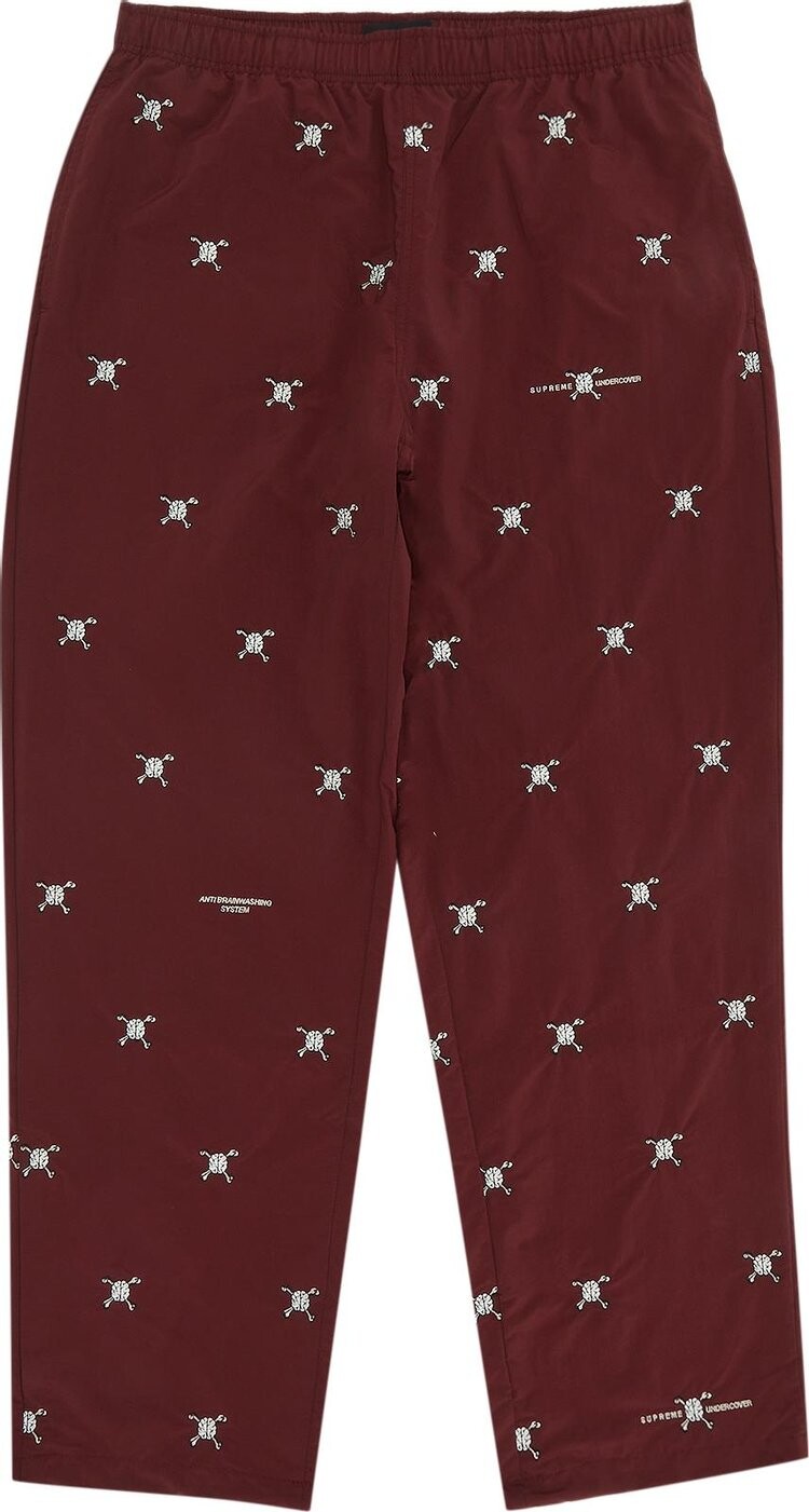 Брюки Supreme x UNDERCOVER Track Pant Burgundy, красный брюки supreme x nike velour track pant tan загар