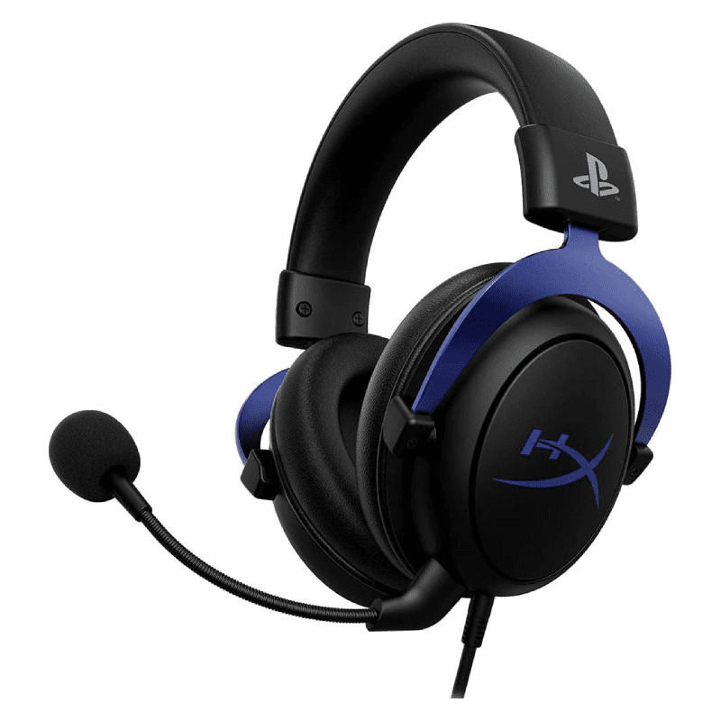 цена Игровая гарнитура HyperX Cloud, совместимая с PS5 и PS4, съемный микрофон с шумоподавлением, черный/синий HHSC2-FA-BL/E