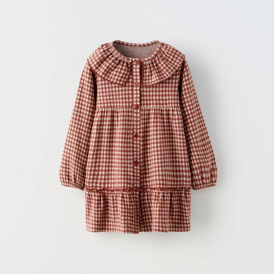 

Платье Zara Check, коричневый