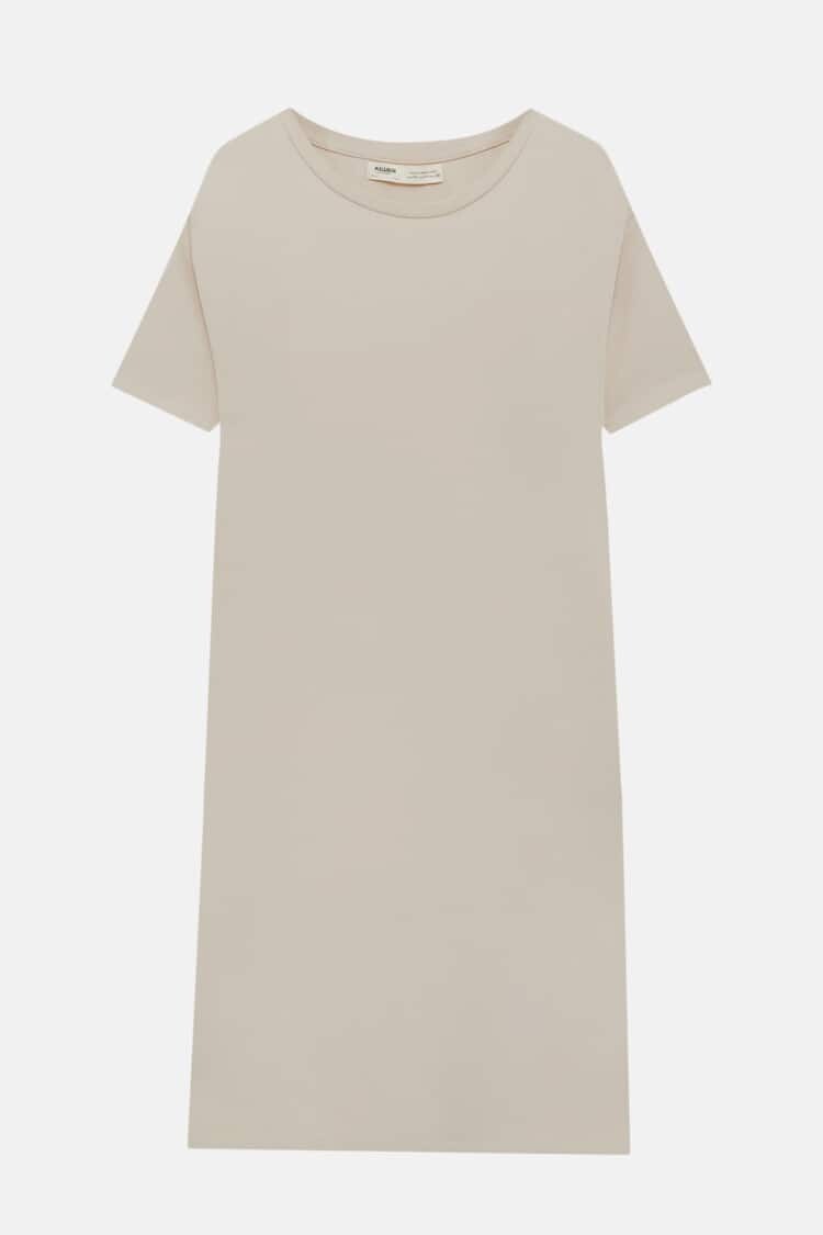 

Платье Pull&Bear Short Round Neck, бежевый