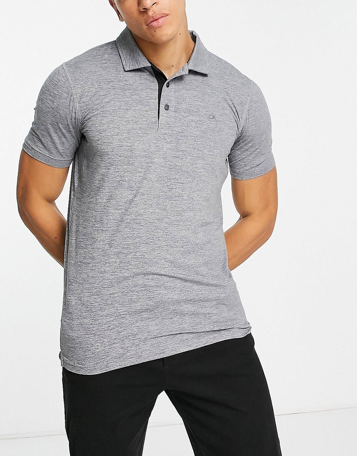 

Светло-серая рубашка поло Calvin Klein Golf Newport, Серый