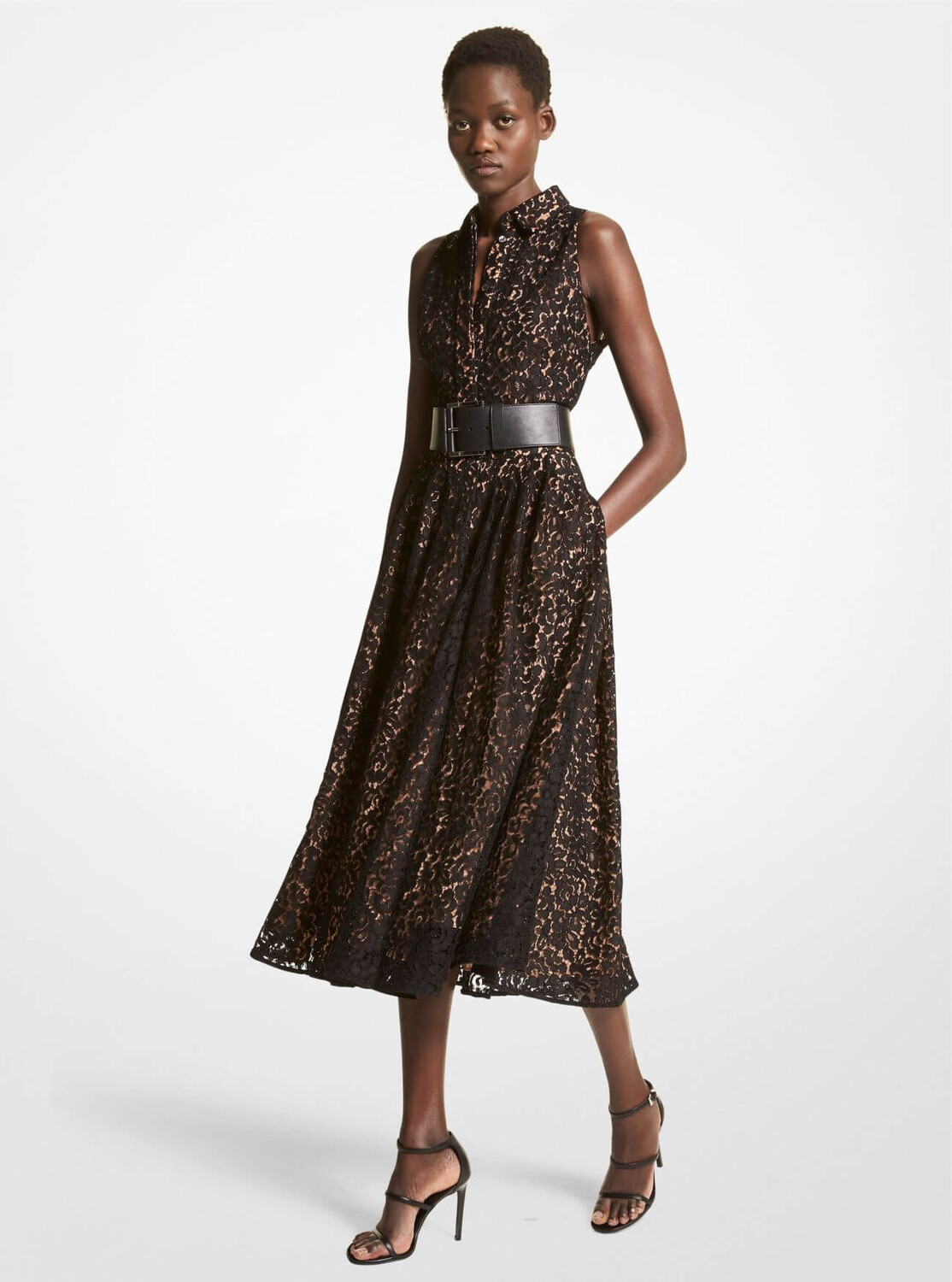 

Платье Michael Kors Floral Lace, черный