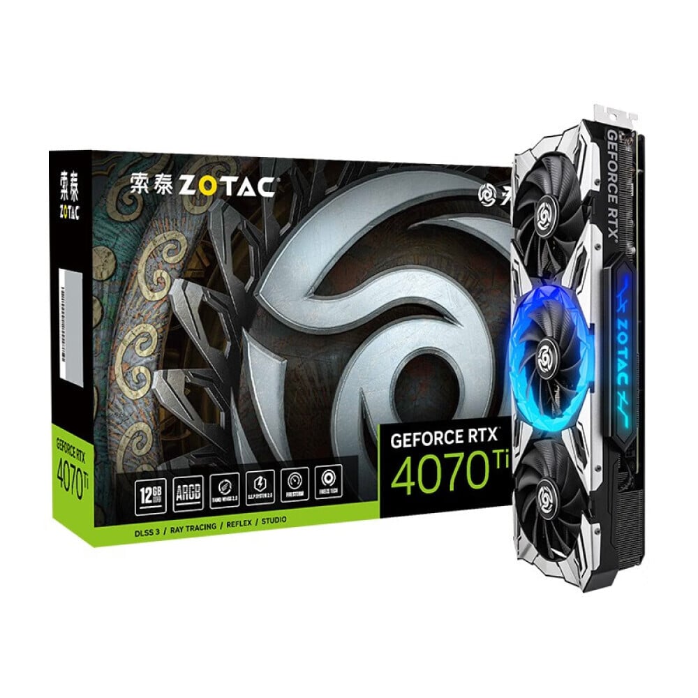 

Видеокарта ZOTAC GeForce RTX 4070 Ti Apocalypse AMP GDDR6X 12GB