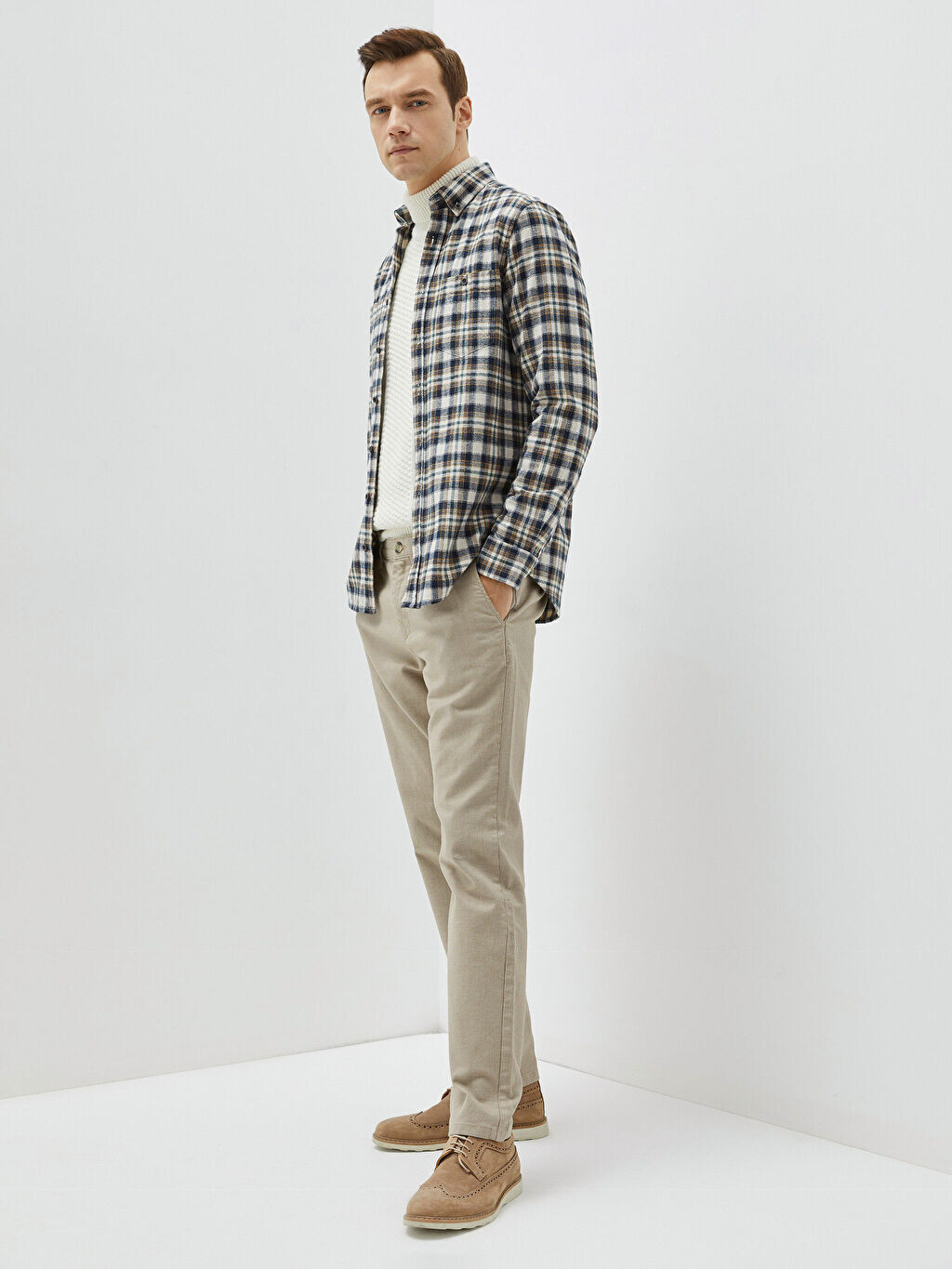 

Текстурированные мужские брюки Slim Fit LCWAIKIKI Classic