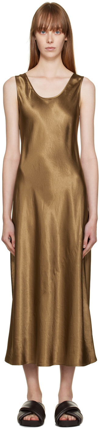

Коричневое платье-миди Ares Max Mara Leisure