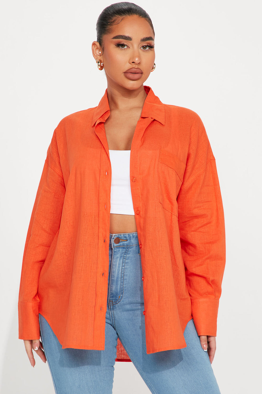 

Рубашка Fashion Nova IT10796, оранжевый