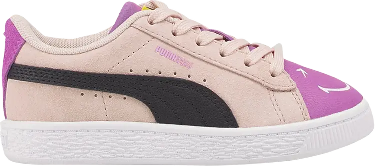 

Кроссовки Puma SmileyWorld x Suede Little Kid Rose Quartz Mauve Pop, розовый
