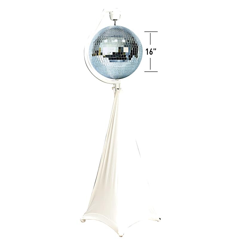 

Eliminator Decor MBSK Моторизованная подставка для зеркального шара с сеткой и ADJ 16-дюймовый зеркальный шар American DJ Eliminator Decor MBSK Motorized Mirror Ball Stand w Scrim & ADJ 16" Mirror Ball
