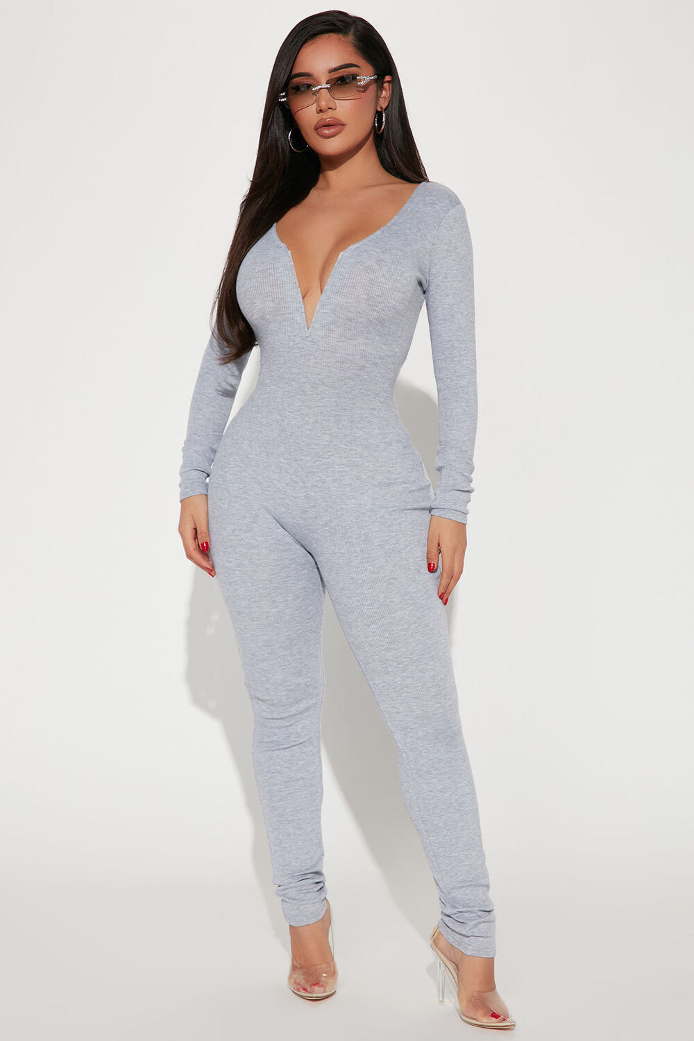 

Комбинезон Fashion Nova JPS1228, серый