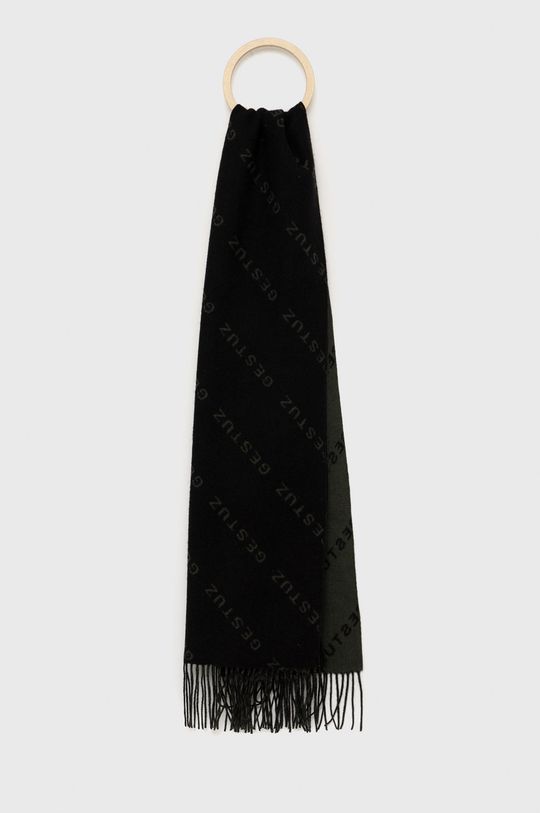 Шерстяной шарф Gestuz, черный цена и фото