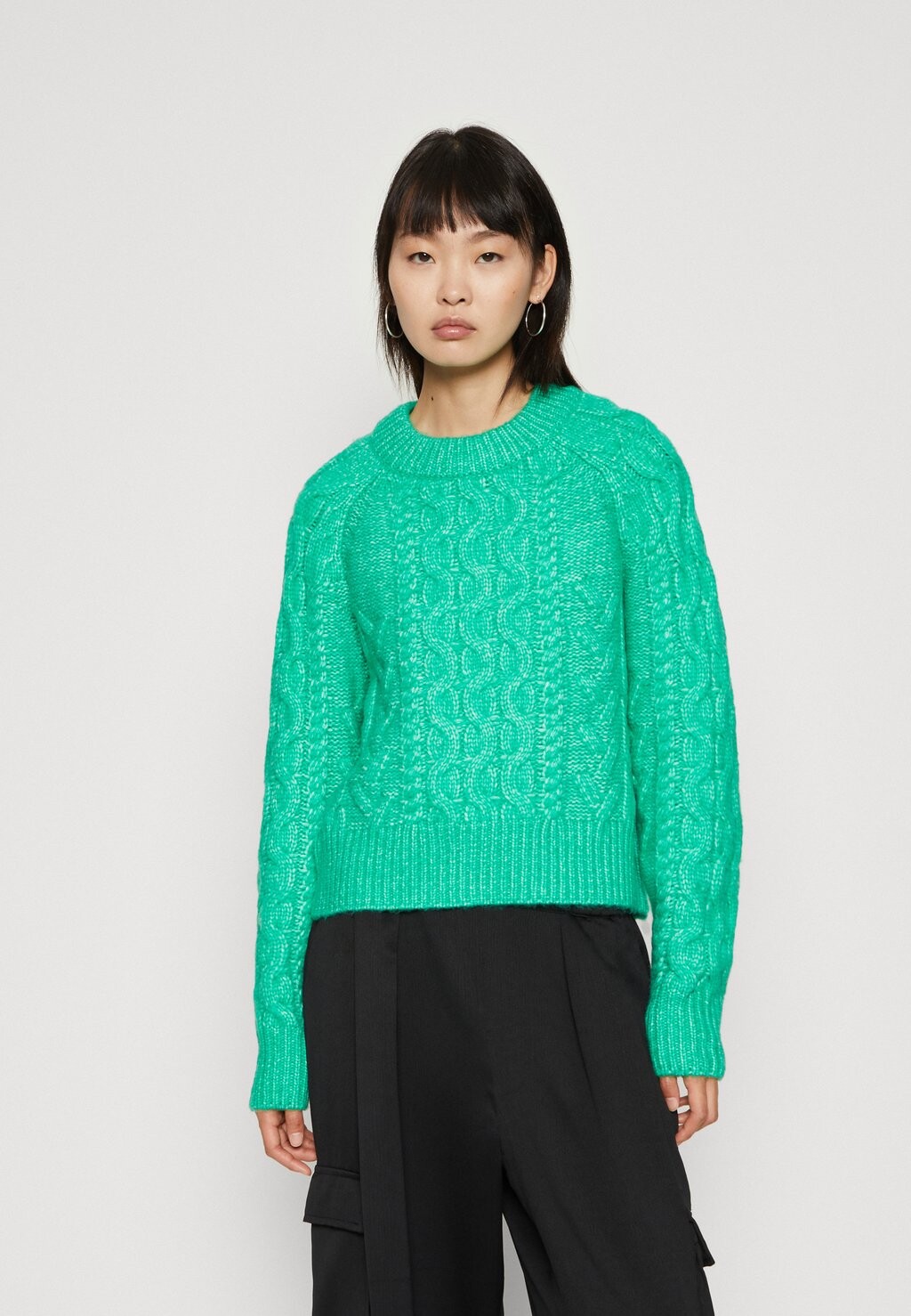 

Свитшот Vero Moda VMBIRGITTE O NECK, мятный меланж, Зеленый